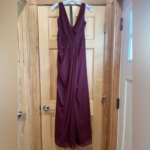 ‘Wine’ David’s Bridal Bridesmaid Dress